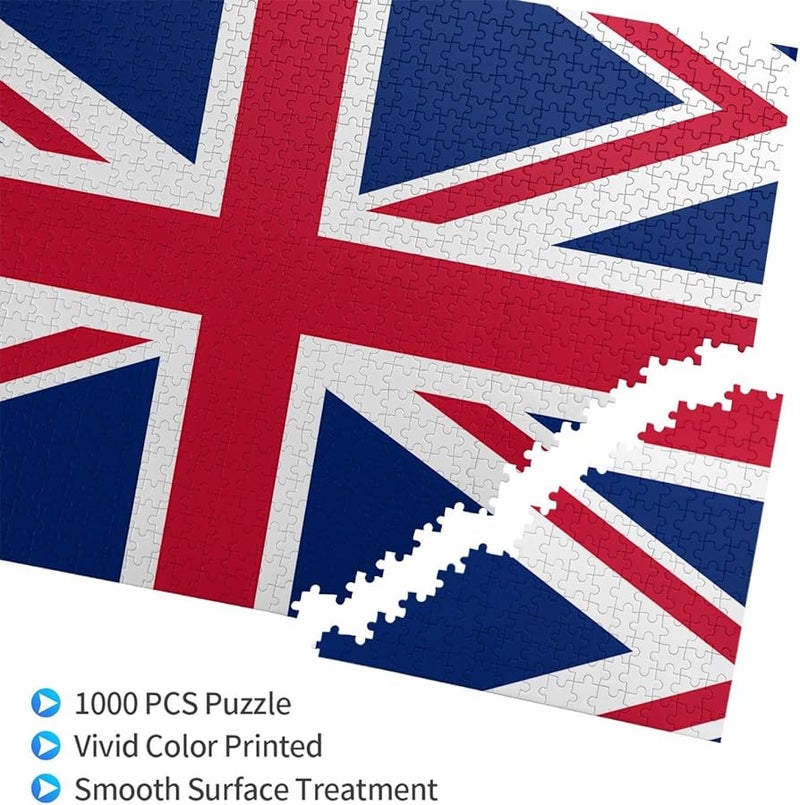 لغز علم بريطانيا 1000 قطعة للكبار هدية ديكور منزلي 29.5 × 19.7 بوصة - Image 2